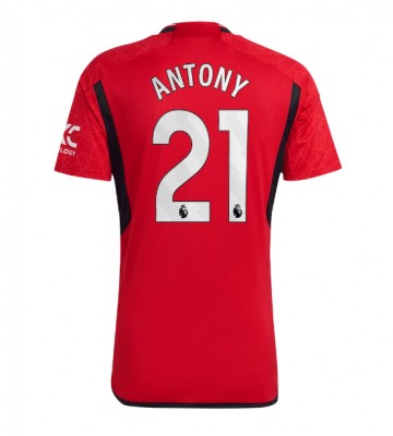 Manchester United Antony #21 Hjemmebanetrøje 2023-24 Kort ærmer